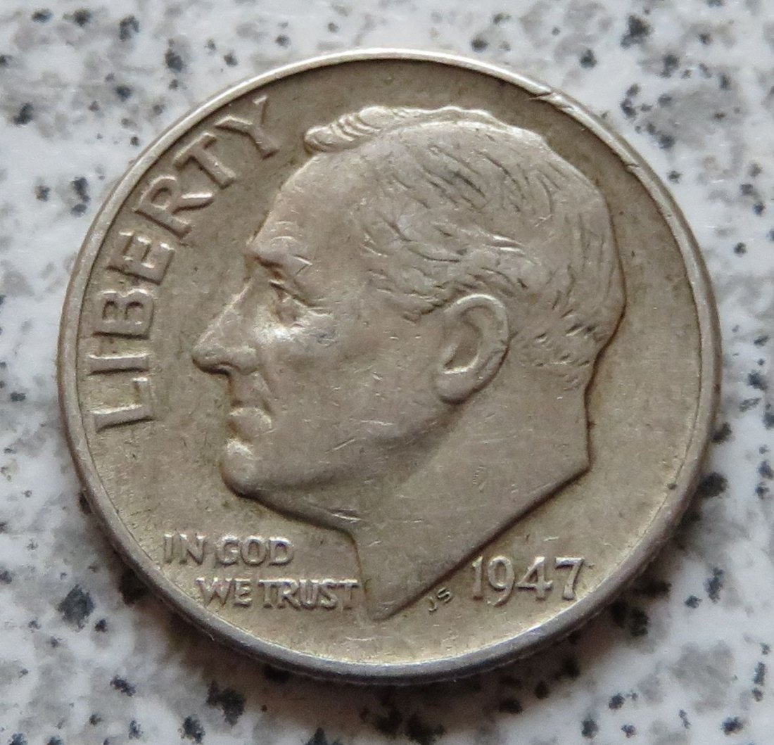  USA 10 Cents 1947 / USA 1 Dime 1947   