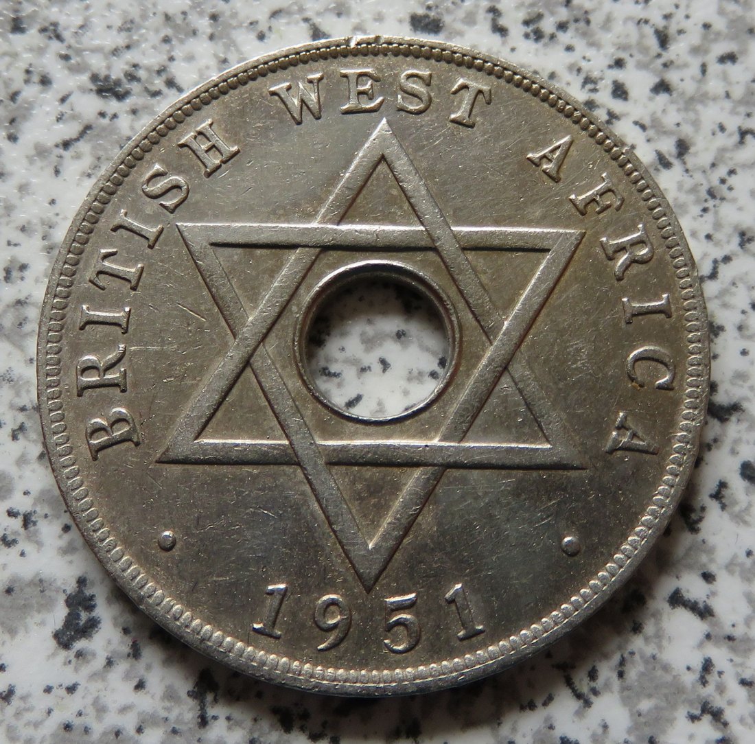  British Wst Afrika 1 Penny 1951 KN   