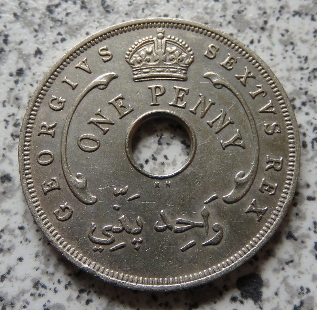  British Wst Afrika 1 Penny 1951 KN   