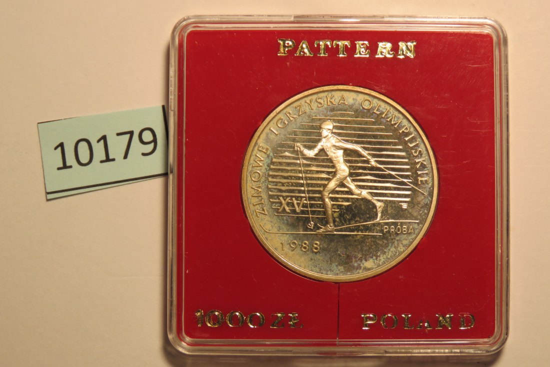 10179 Polen 1980 - 1000 Zloty - OLYMPIA Skilanglauf - SILBER 0.750