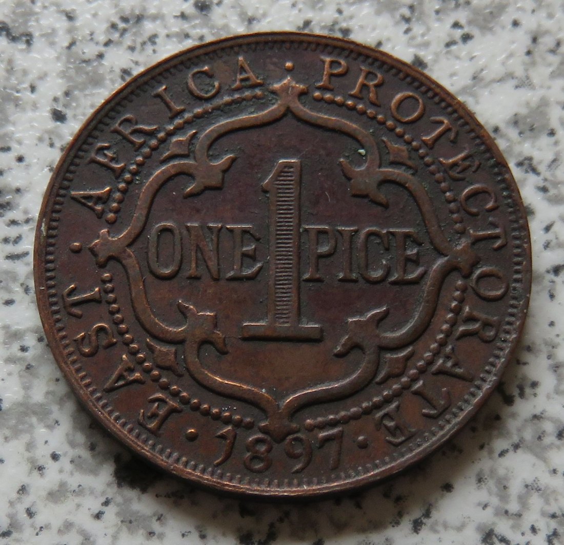  East Africa Protectorate 1 Pice 1897, selten   