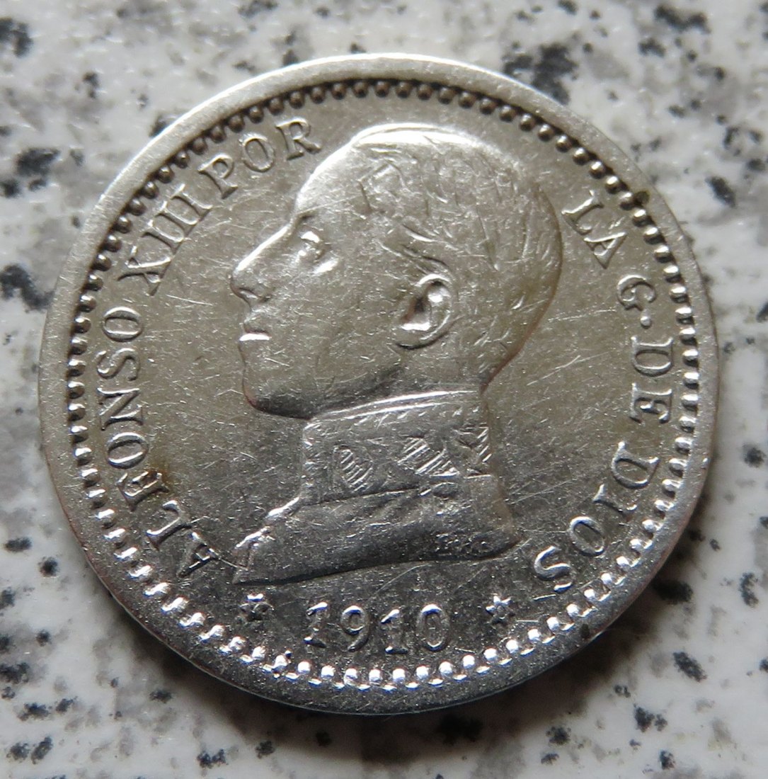  Spanien 50 Centimos 1910   