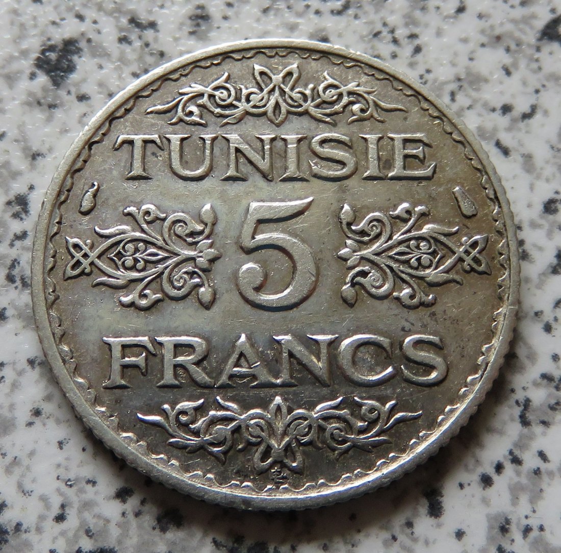 Tunesien 5 Francs AH1353 (1934)   