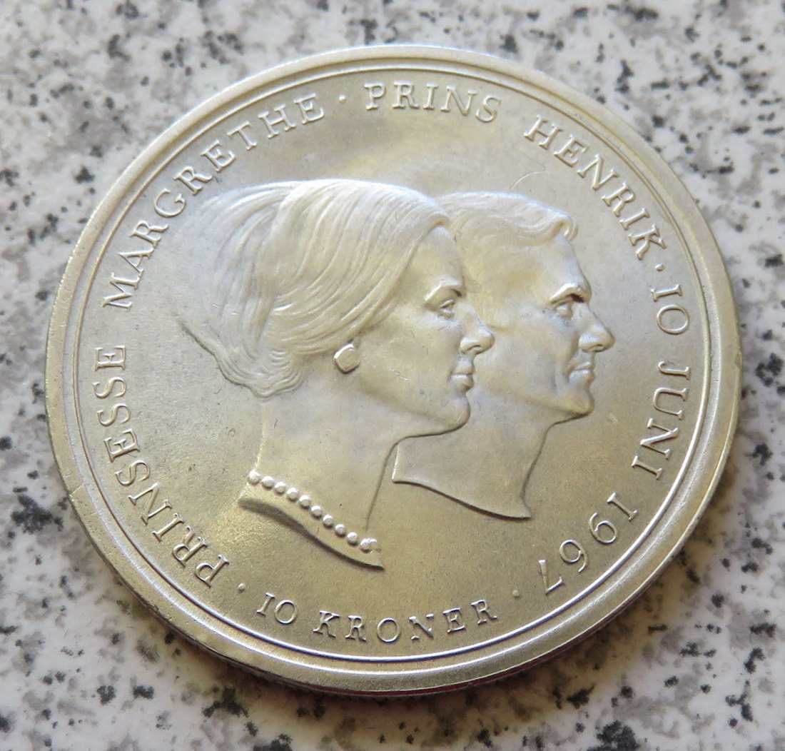  Dänemark 10 Kroner 1967   