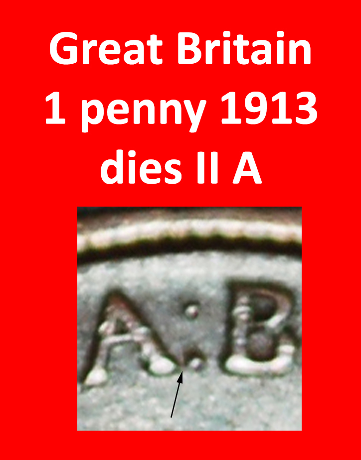  Ⰿ MISTRESS OF SEAS:GREAT BRITAIN★PENNY 1913 PUBLISHED! GEORGE V (1911-1936)★LOW START! ★ NO RESERVE!   
