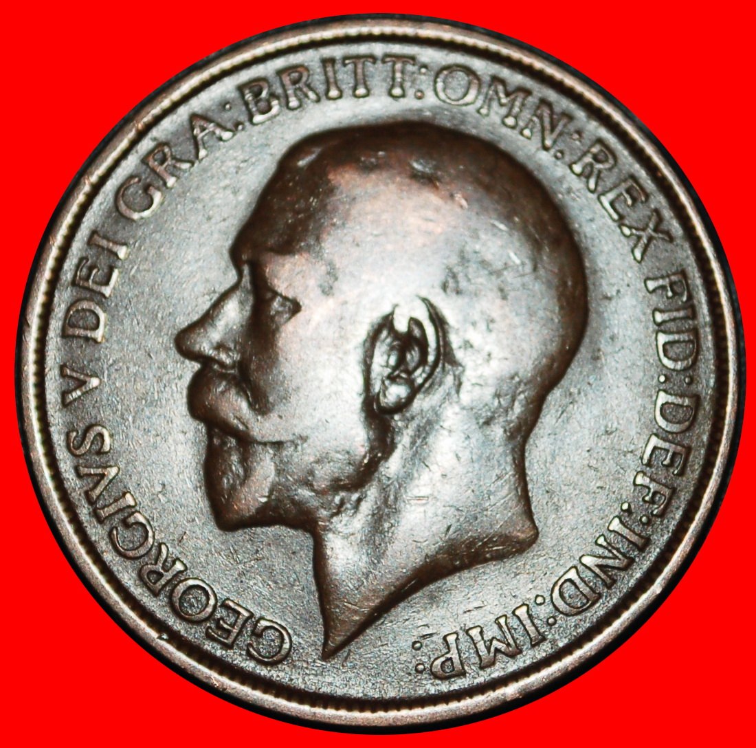  Ⰿ MISTRESS OF SEAS:GREAT BRITAIN★PENNY 1913 PUBLISHED! GEORGE V (1911-1936)★LOW START! ★ NO RESERVE!   