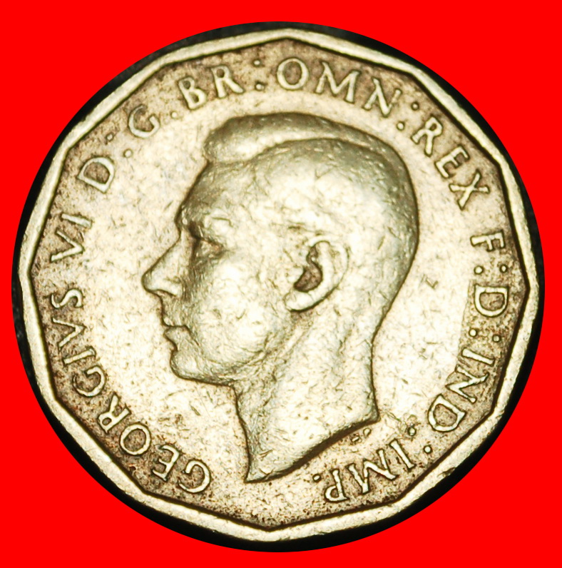  Ⰿ RIM r2: GREAT BRITAIN ★ 3 PENCE 1948 WITH INDIA GEORGE VI (1937-1952)! ★LOW START! ★ NO RESERVE!   