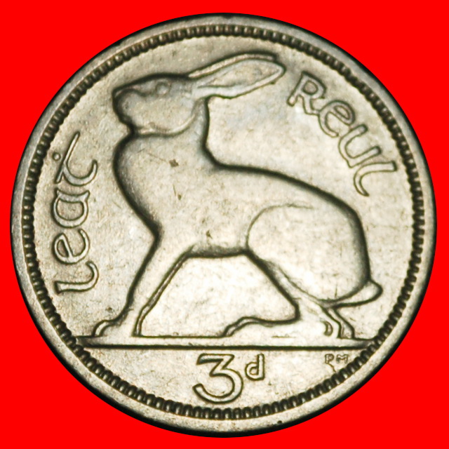  Ⰿ GREAT BRITAIN (1928-1935): IRELAND ★ 3 PENCE 1928 HARE!★LOW START! ★ NO RESERVE!   