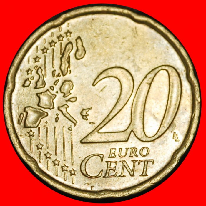  Ⰿ NORDIC GOLD (2002-2025): IRELAND ★ 20 EURO CENTS 2005 HARP!★LOW START! ★ NO RESERVE!   