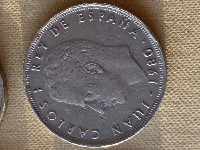  Münze Münzen Umlaufmünze Spanien 25 Pesetas 1980 im Stern 81   