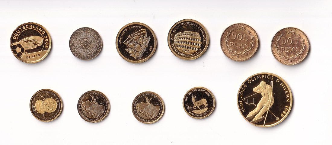  Gold - Kleinmünzen - Konvolut, 10,19g Fein   