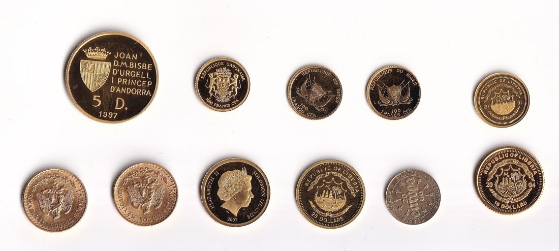  Gold - Kleinmünzen - Konvolut, 10,19g Fein   