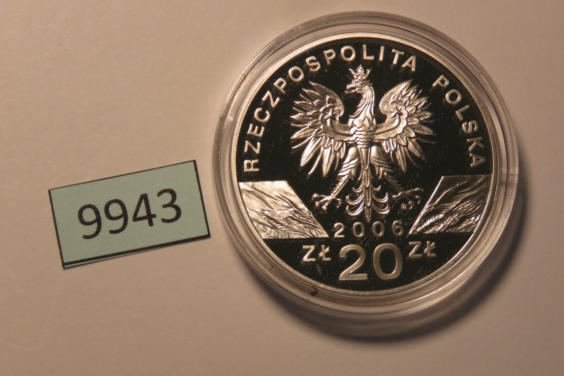  9943 Polen 2006 - 20 Zloty -  28,28 g SILBER 0.925  MURMELTIER   