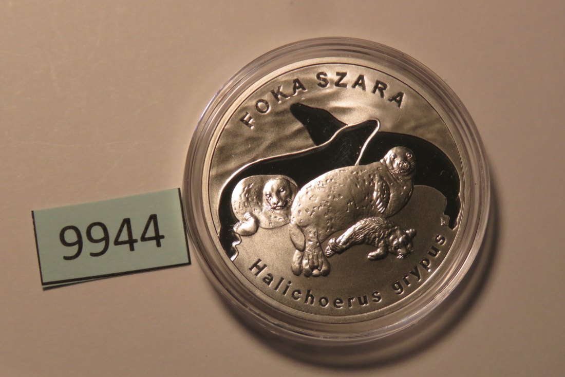  9944 Polen 2007 - 20 Zloty -  28,28 g SILBER 0.925 -  KEGELROBBE   