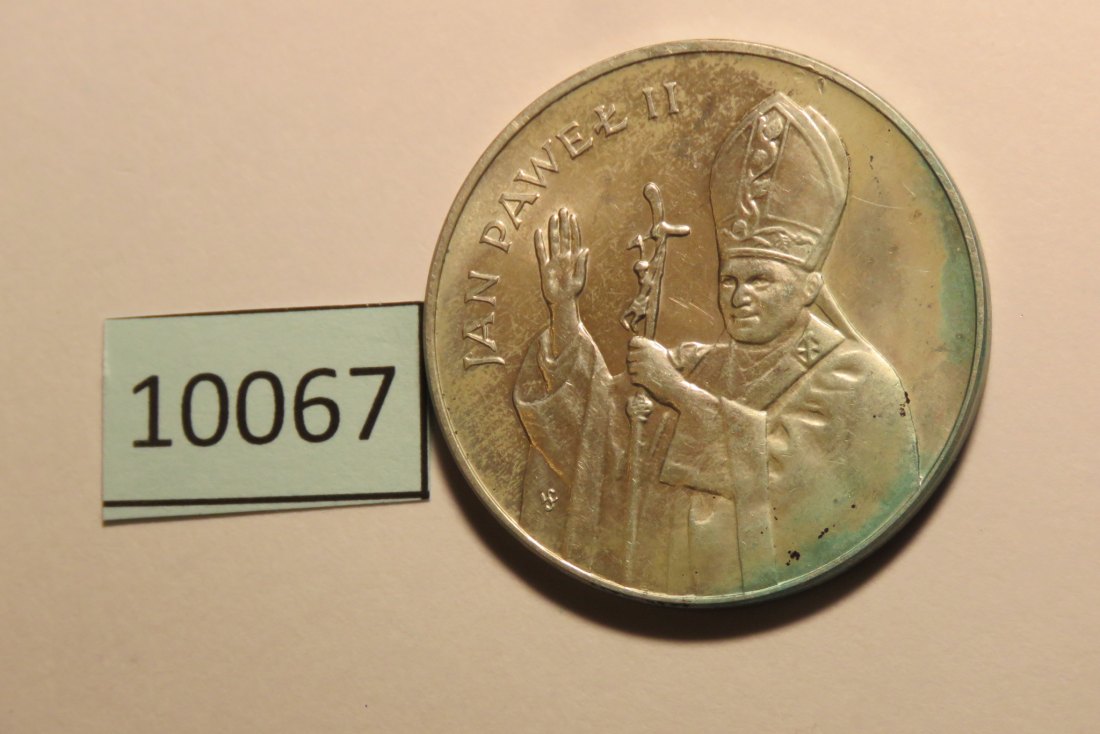 10067 Polen 1987 - 10.000 Zloty - 19,3 g SILBER 0.750 - Papst Joh. Paul II.
