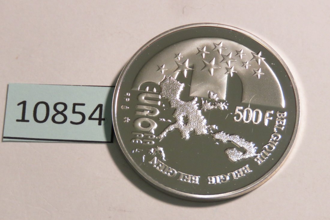  10854 Belgien 2001 - 500 Francs - 22,85 g SILBER 0.925  -  60 Jahre Baudouin   