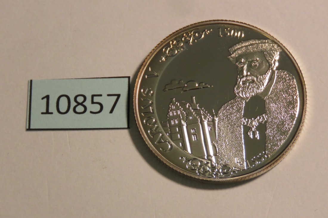  10857 Belgien 2000 - 500 Francs - 22,85 g SILBER 0.925  -  Karl V.   