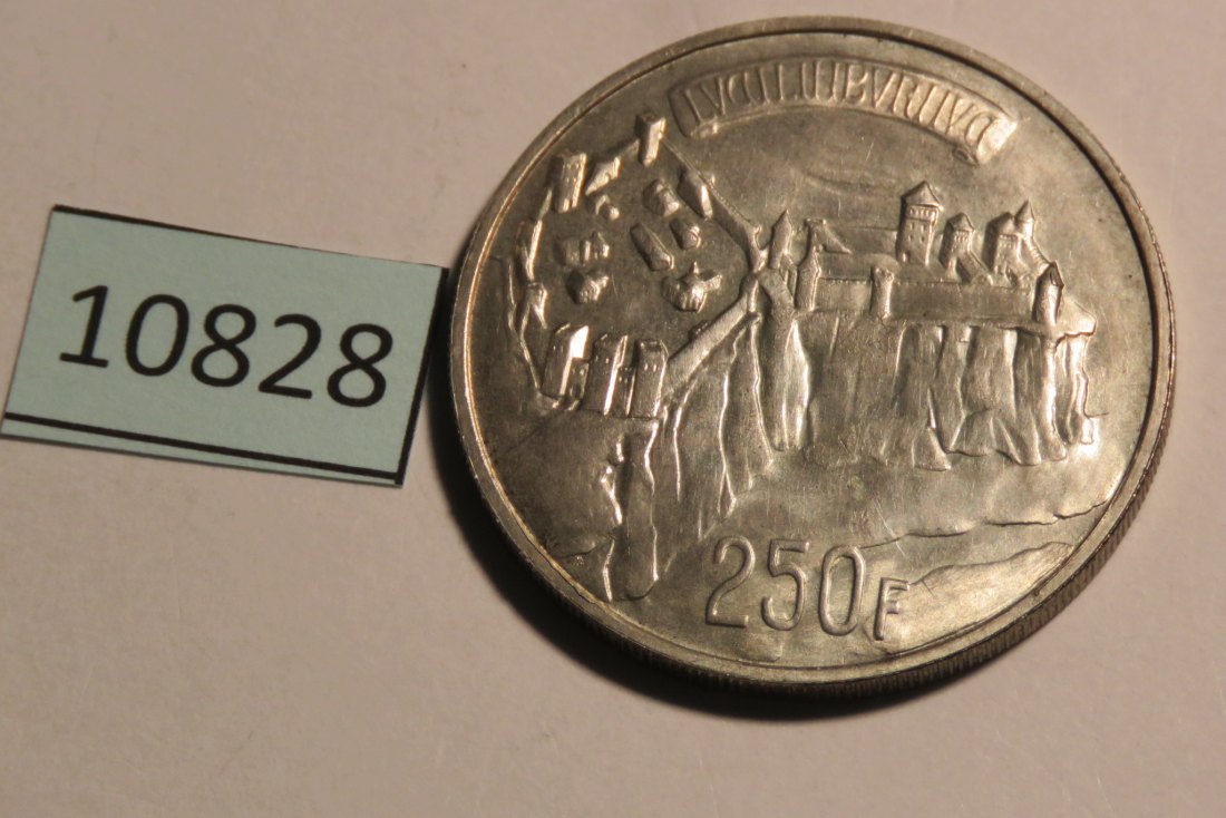 10828 Luxemburg 1963 - 250 Francs - 25,0 g SILBER 0.835 - 1000 Jahre Luxembourg