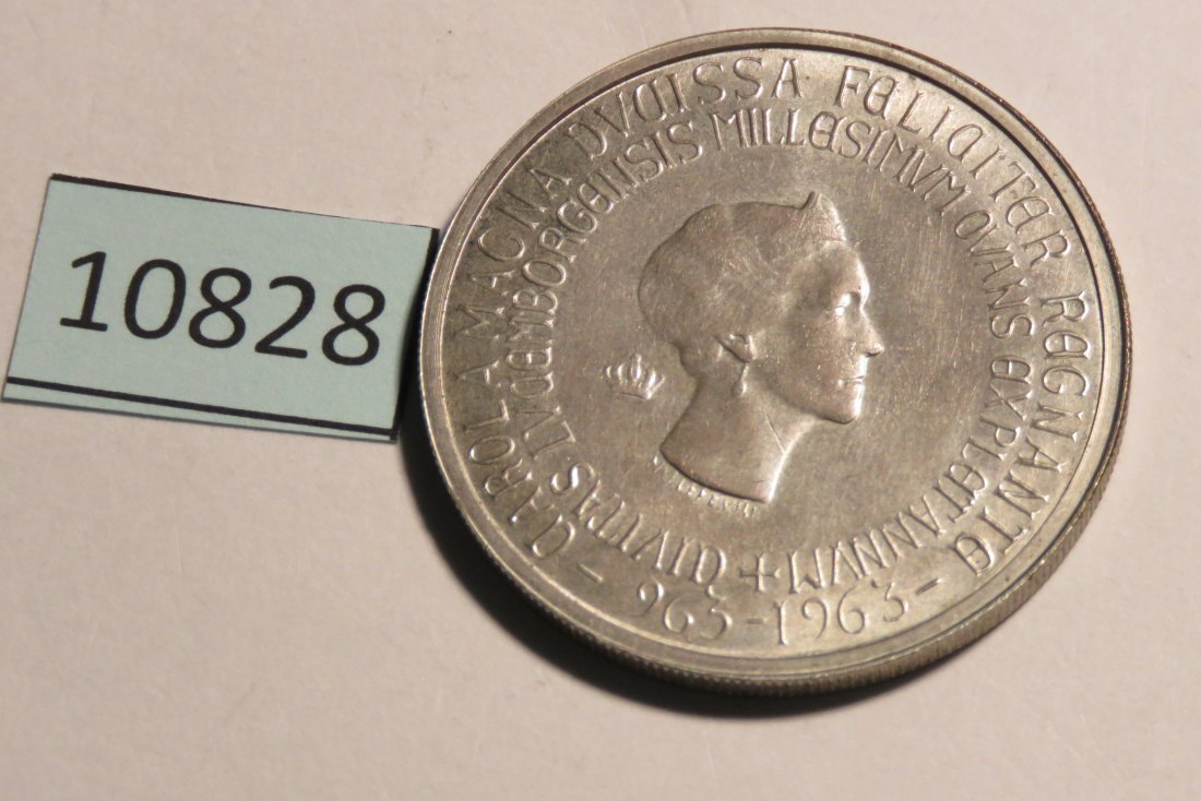  10828 Luxemburg 1963 - 250 Francs - 25,0 g SILBER 0.835 - 1000 Jahre Luxembourg   