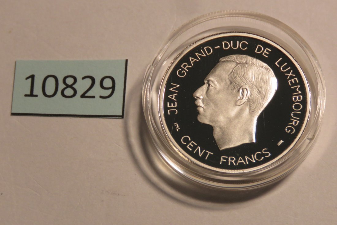  10829 Luxemburg 1995 - 100 Francs - 16,1 g SILBER 0.925 proof - 50 Jahre U N O   
