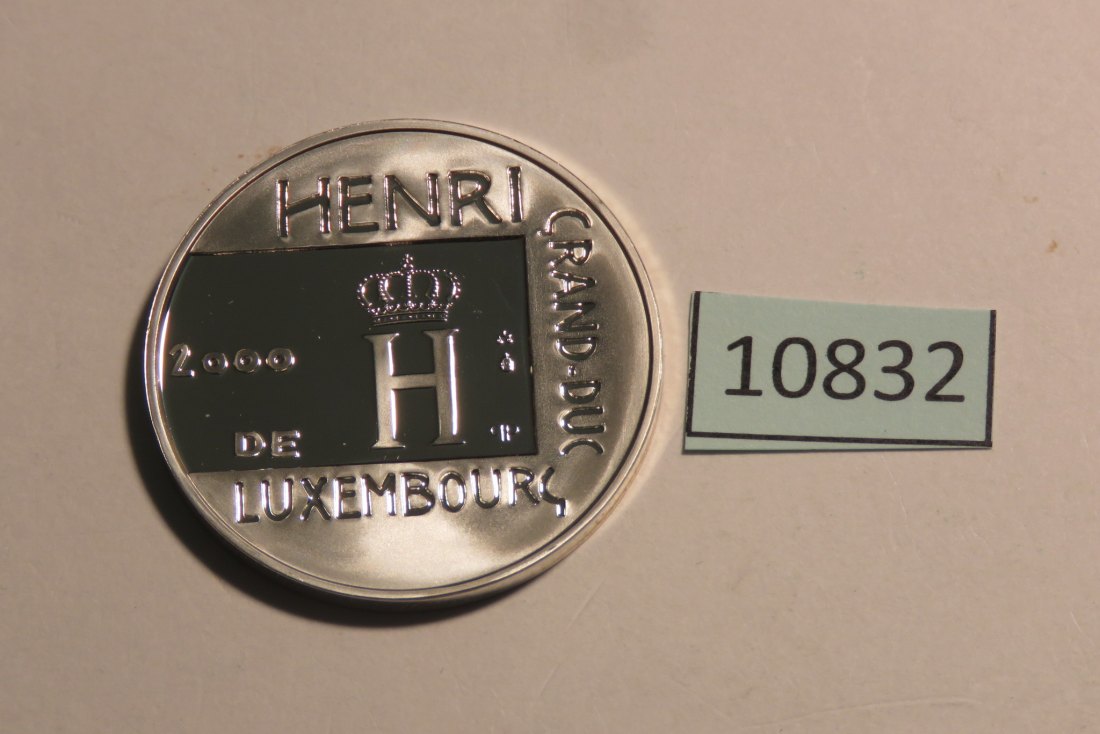  10832 Luxemburg 2000 - 500 Francs - 22,85 g SILBER 0.925 proof - Krönung Henry III.   