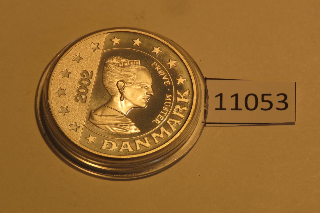 11053 Dänemark 2002 - 5 Euro Probe - 34,5 g SILBER 0.925 proof - Schatulle + Zertifikat