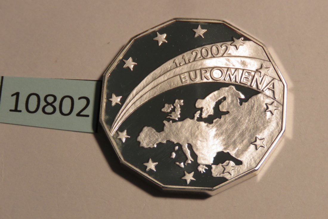  10802 Griechenland 2002 - Euro beitritt - 12-Eck - 30,68 g SILBER 0.999 proof   