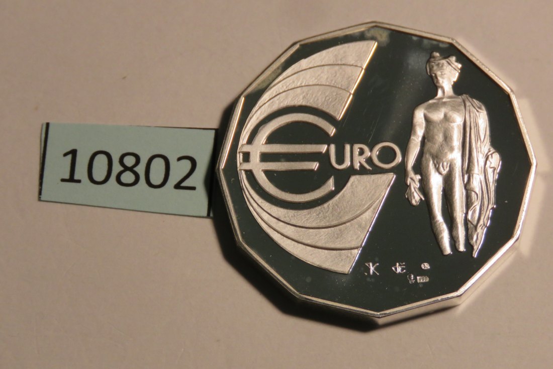  10802 Griechenland 2002 - Euro beitritt - 12-Eck - 30,68 g SILBER 0.999 proof   