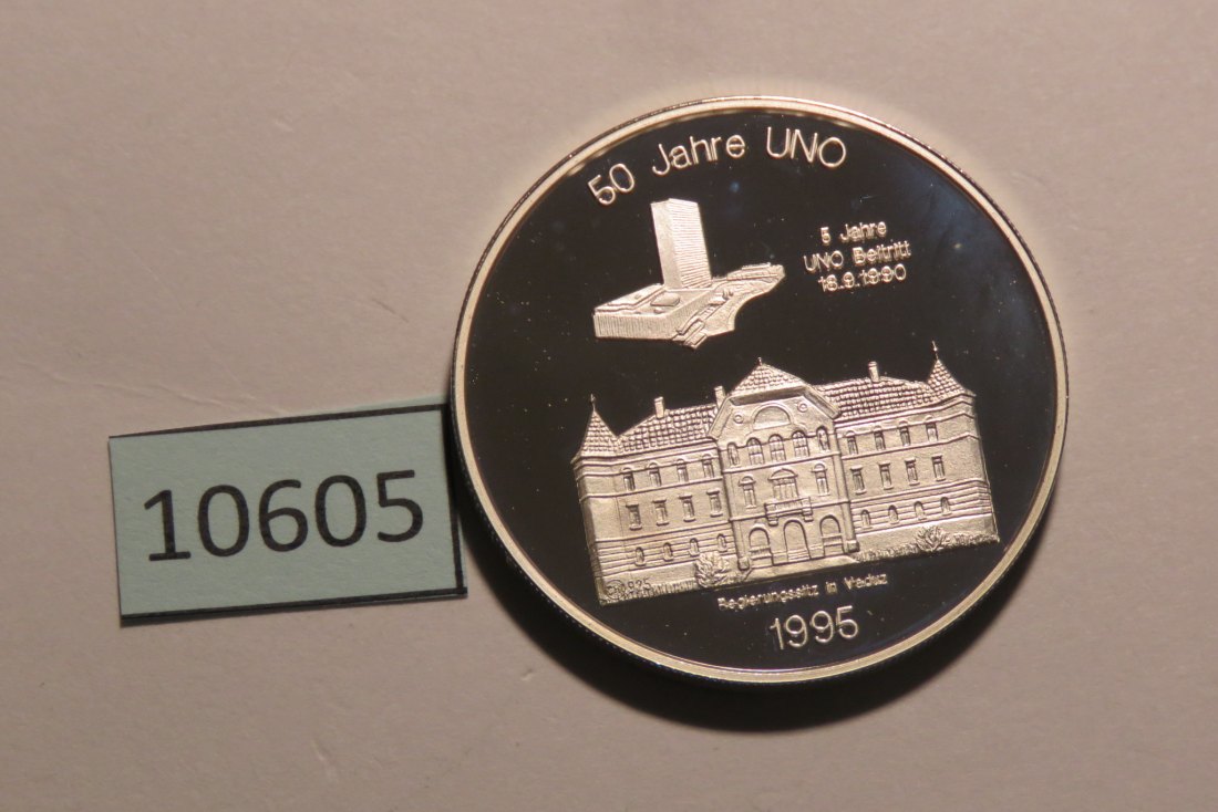  10605 Liechtenstein 1995 - 20 ECU - 25,0 g SILBER 0.925  -  U N O   