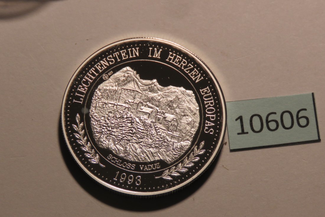  10606 Liechtenstein 1993 - 20 ECU - 31,1 g SILBER 0.999  -  Vaduz   