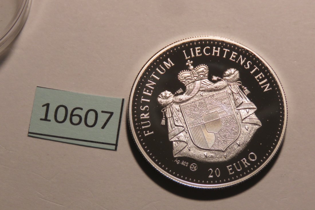  10607 Liechtenstein 1997 - 20 EURO - 25,0 g SILBER 0.925 - Eisenbahn   
