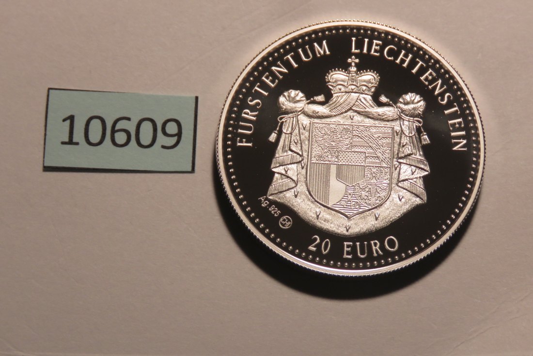  10609 Liechtenstein 1996 - 20 EURO - 25,0 g SILBER 0.925 - Souveränität   
