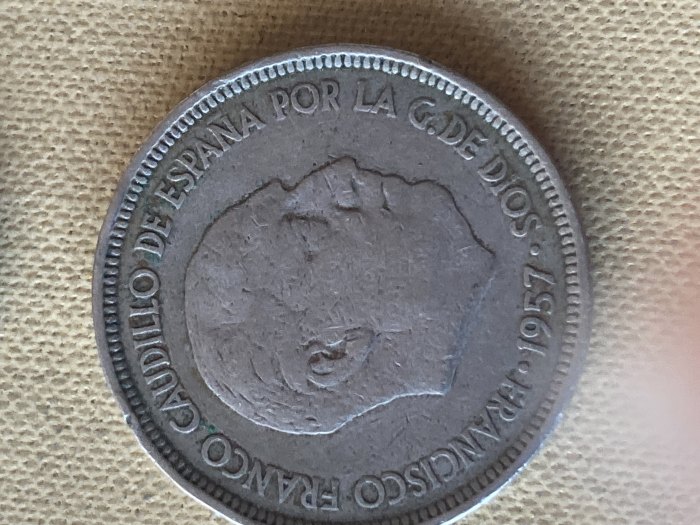  Münze Münzen Umlaufmünze Spanien 5 Pesetas 1957 im Stern 60   