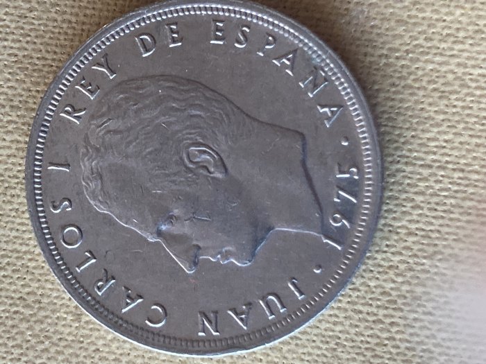  Münze Münzen Umlaufmünze Spanien 5 Pesetas 1975 im Stern 76   