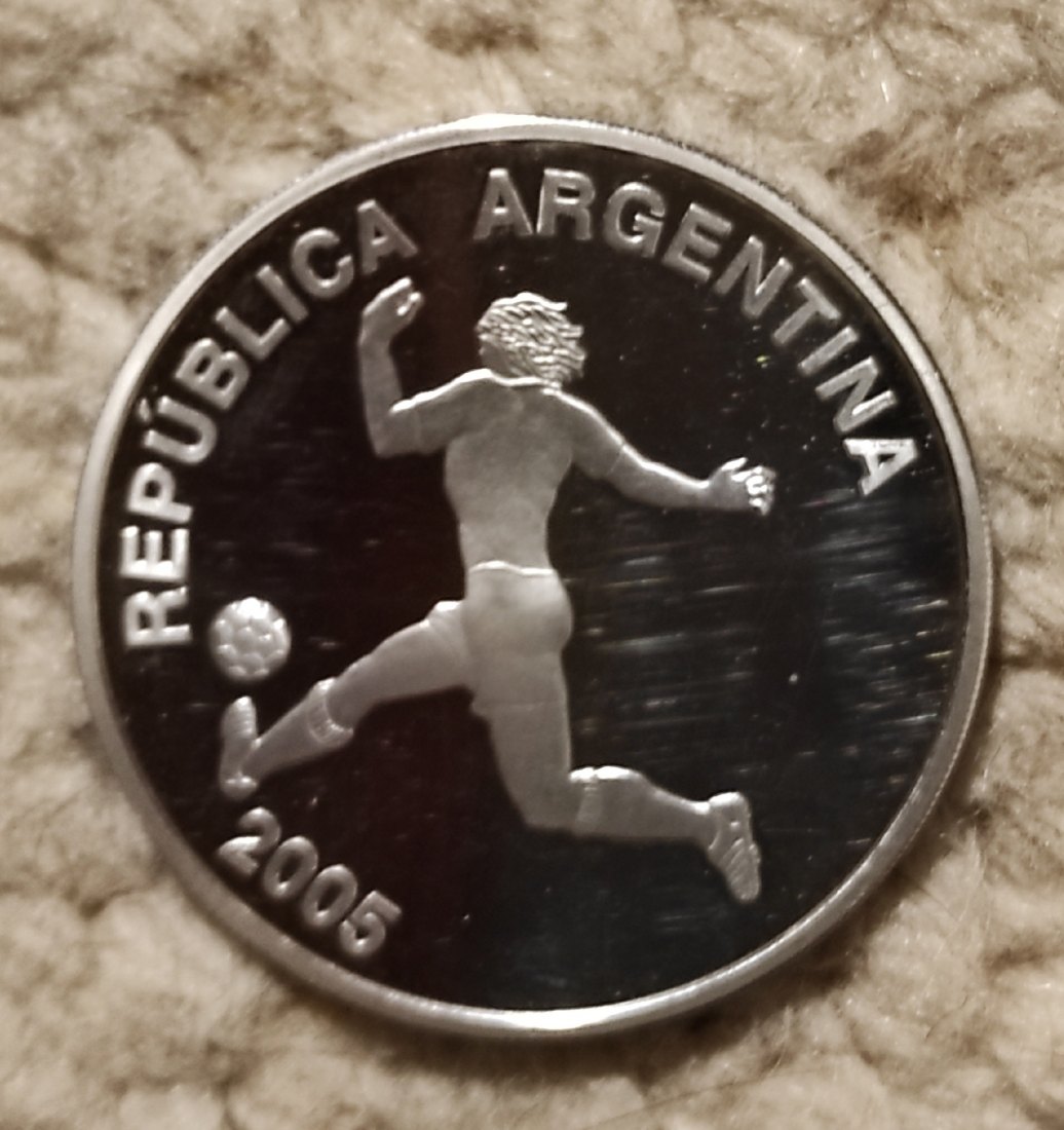  Argentinien 5 Pesos 2005 zur WM 2006 in Deutschland   