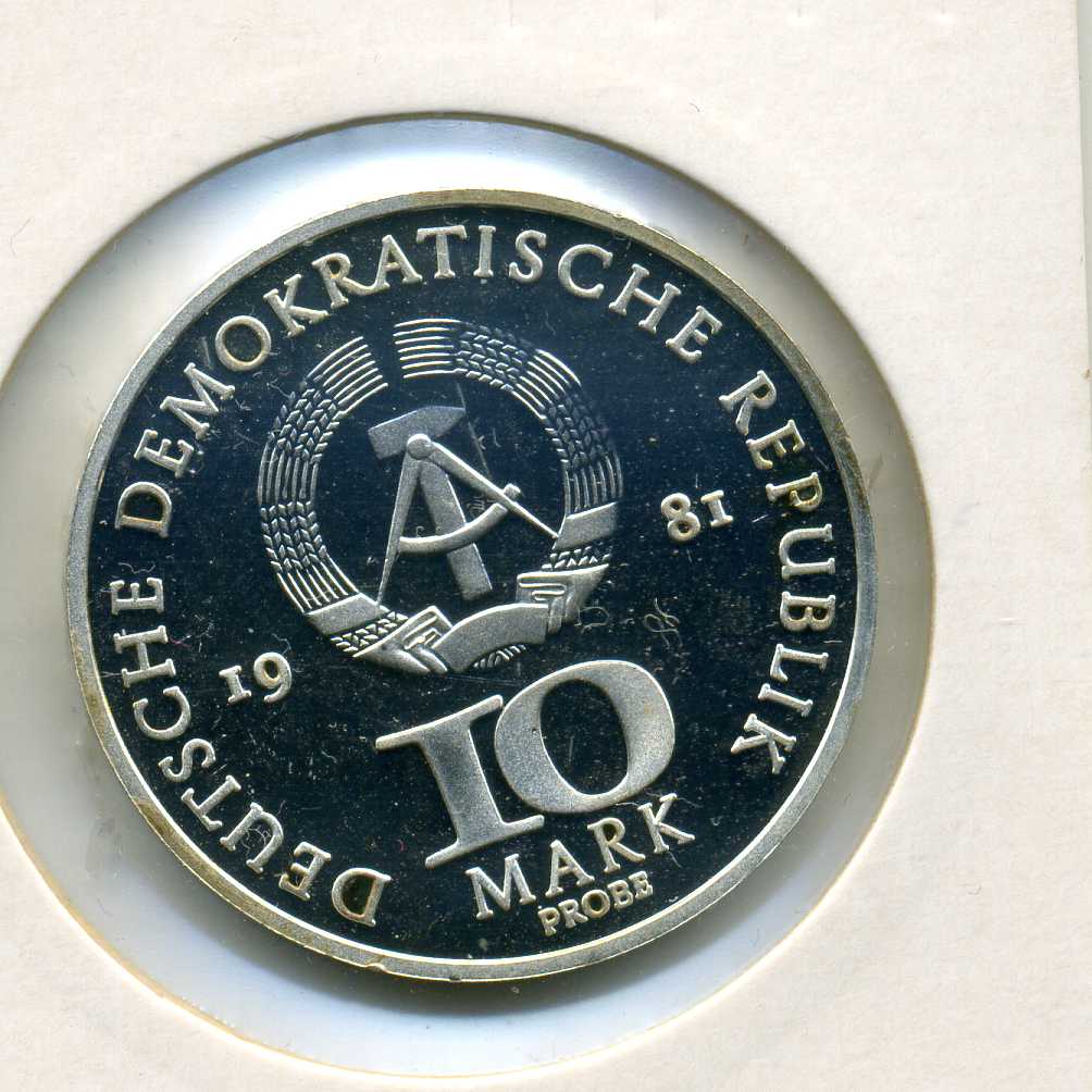  10 Mark 1981 PP 700 Jahre Münzprägung Berlin Probe sehr selten   