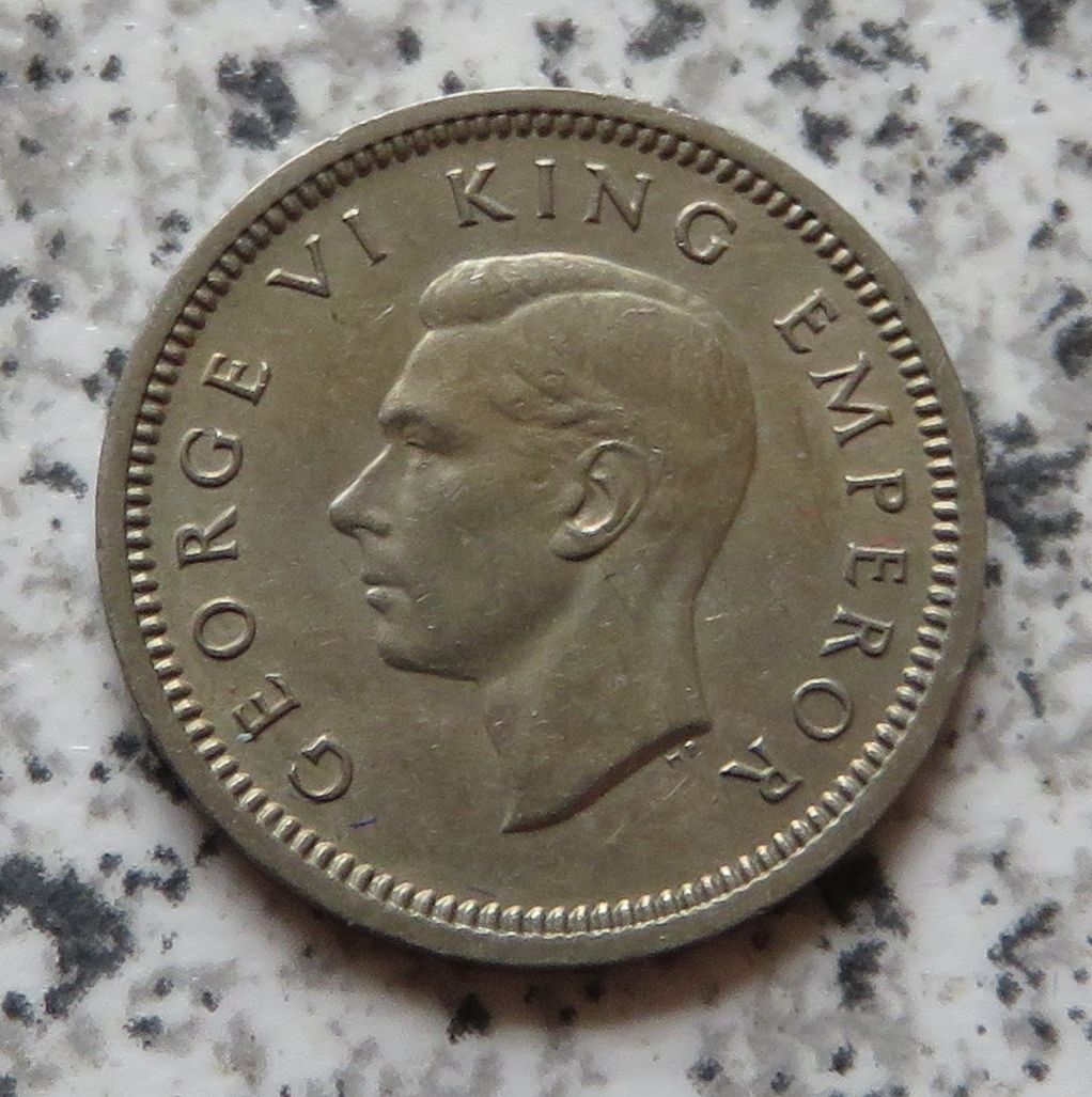  Neuseeland 3 Pence 1947   