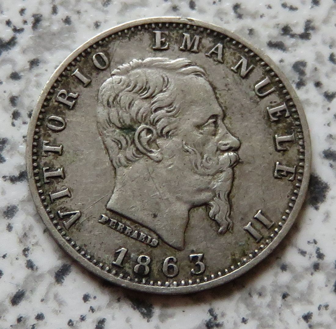  Italien 20 Centesimi 1863 M BN   