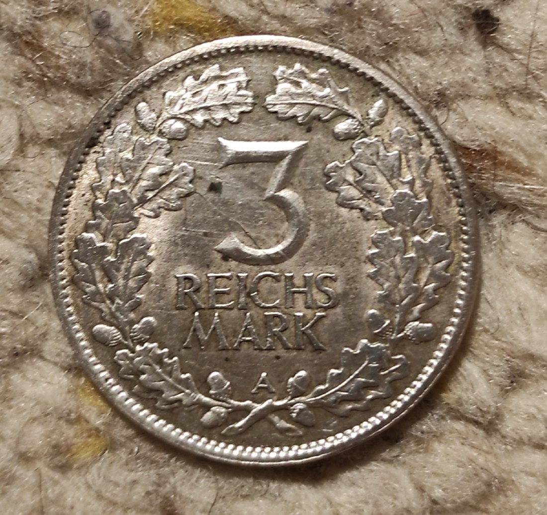  Deutschland 3 Mark 1925 SILBER 1000 Jahre Rheinland   