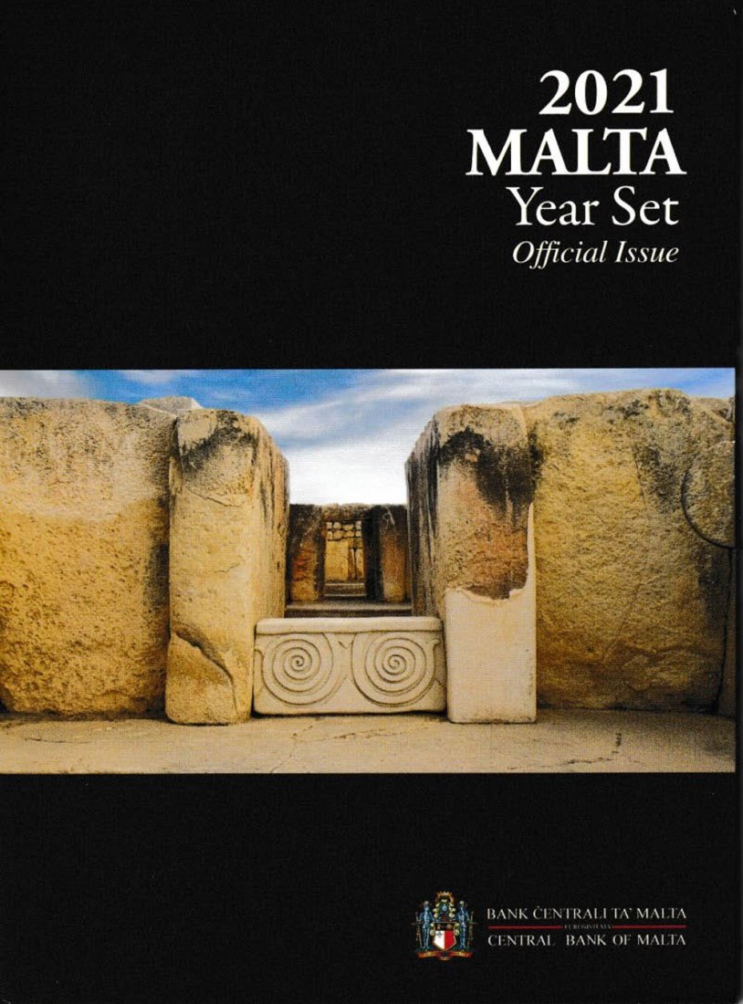  Offiz KMS Malta *Tempel von Tarxien* 2021 mit 2-€-Sondermünze 9M mit Mzz *F* nur 10.000St!   