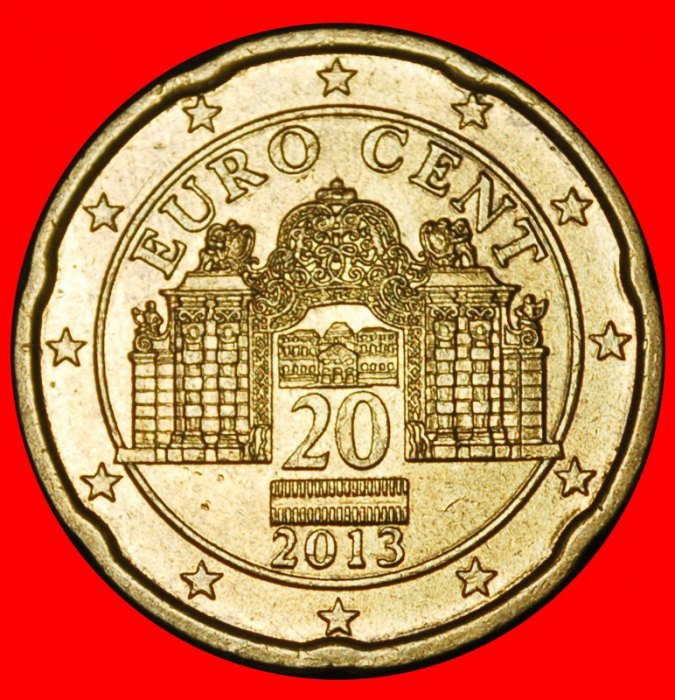  Ⰿ NORDIC GOLD (2008-2026): AUSTRIA ★ 20 EURO CENTS 2013 SPANISH ROSE!★LOW START ★ NO RESERVE!   