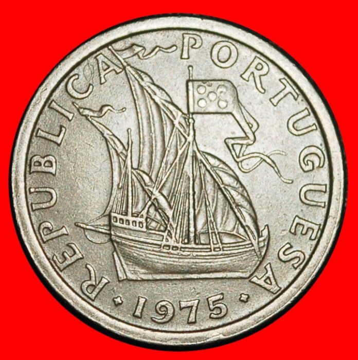  Ⰿ 25 SILVER BEZANTS (1963-1986): PORTUGAL ★ 2.50 ESCUDOS 1975 SHIP!★LOW START ★ NO RESERVE!   