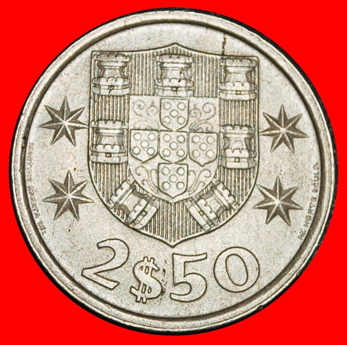  Ⰿ 25 SILVER BEZANTS (1963-1986): PORTUGAL ★ 2.50 ESCUDOS 1979 SHIP!★LOW START ★ NO RESERVE!   