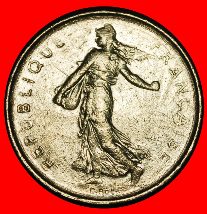  Ⰿ SUN (1960-2001): FRANCE ★ 5 FRANCS 1990! SOWER ERROR! NOT SILVER!★LOW START ★ NO RESERVE!   