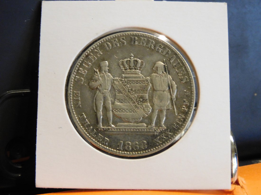  GERMANY 1 THALER 1868 SAXONY.GRADE-PLEASE SEE PHOTOS.   