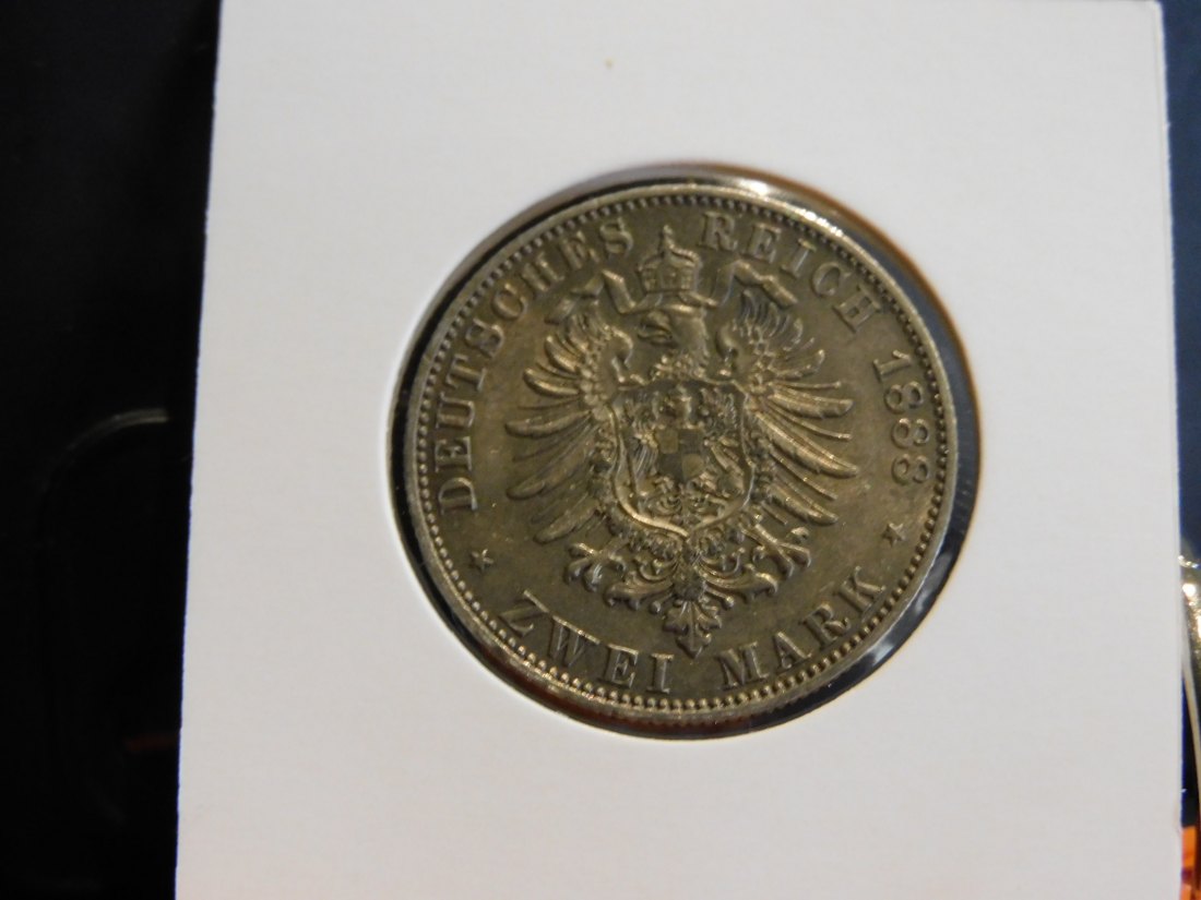  GERMANY 2 MARK 1888 PRUSSIA.GRADE-PLEASE SEE PHOTOS.   