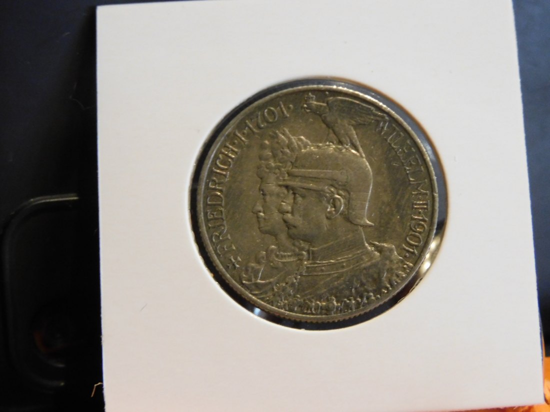 GERMANY 2 MARK 1901 PRUSSIA.GRADE-PLEASE SEE PHOTOS.
