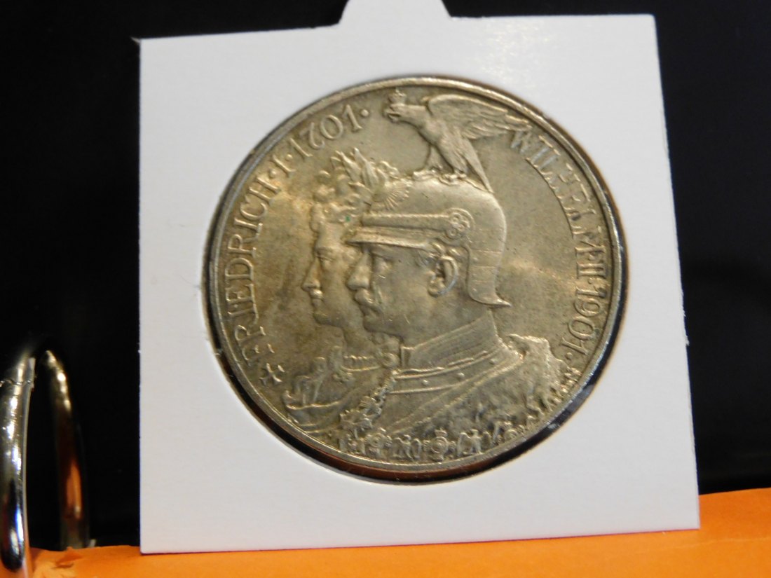 GERMANY 5 MARK 1901 PRUSSIA.GRADE-PLEASE SEE PHOTOS.
