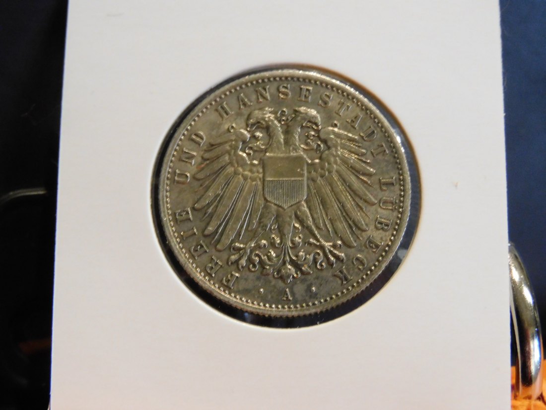  GERMANY 2 MARK 1912 LUBECK.GRADE-PLEASE SEE PHOTOS.   