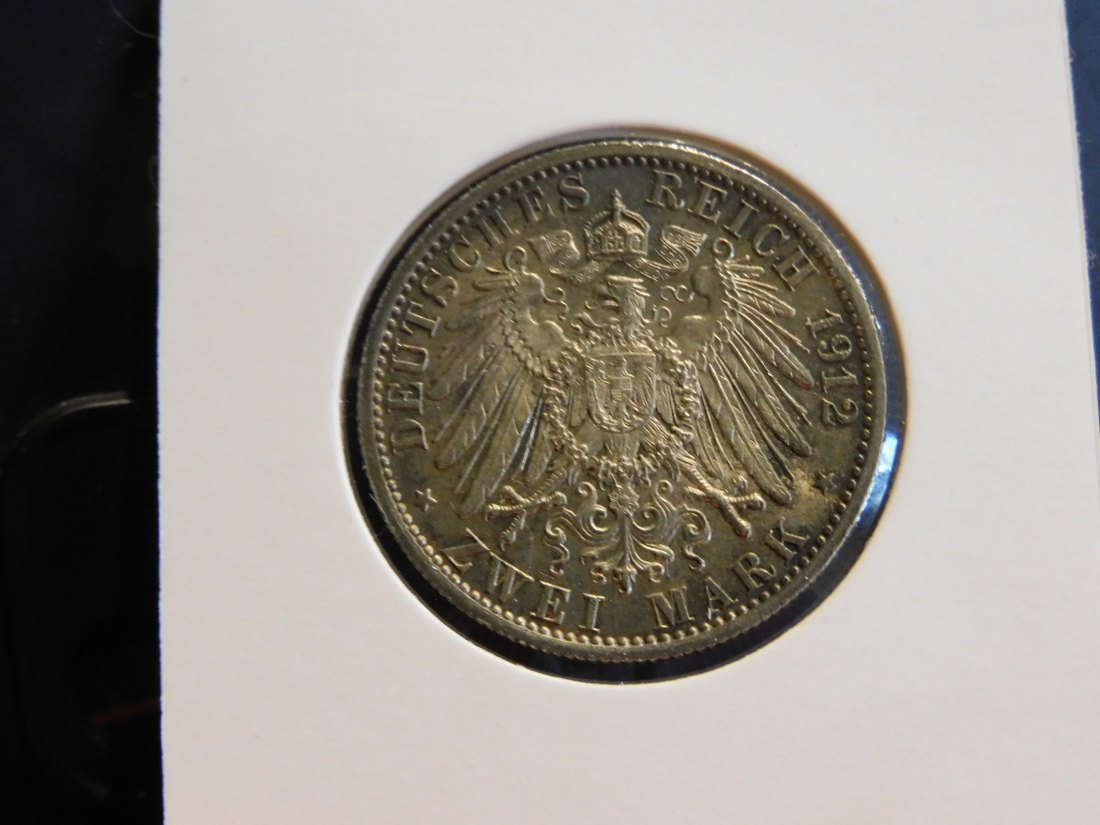  GERMANY 2 MARK 1912 LUBECK.GRADE-PLEASE SEE PHOTOS.   